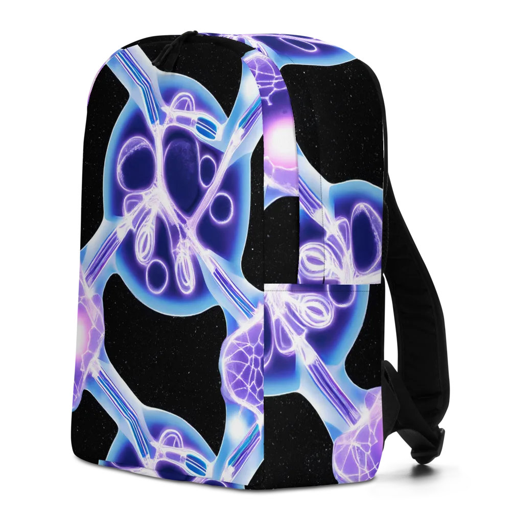 Neon Cellscape on Minimalist Backpack — Left