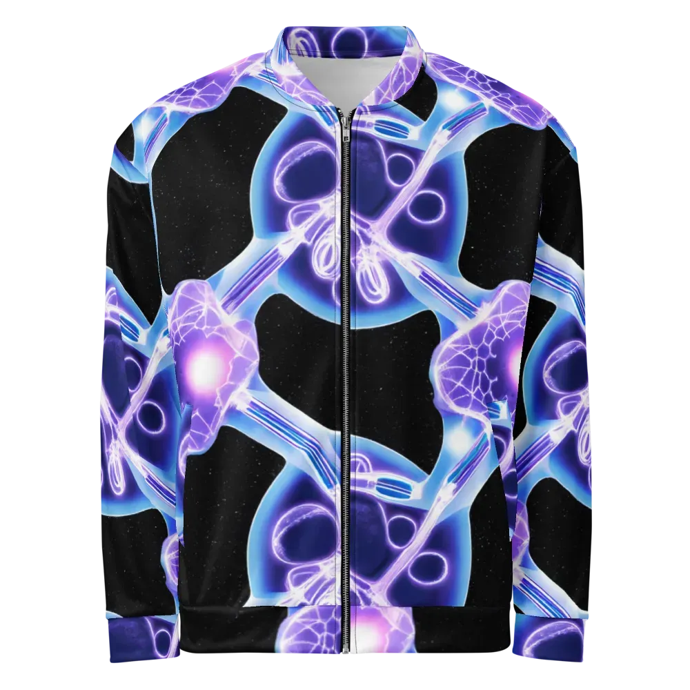 Neon Cellscape on Bomber Jacket — Front