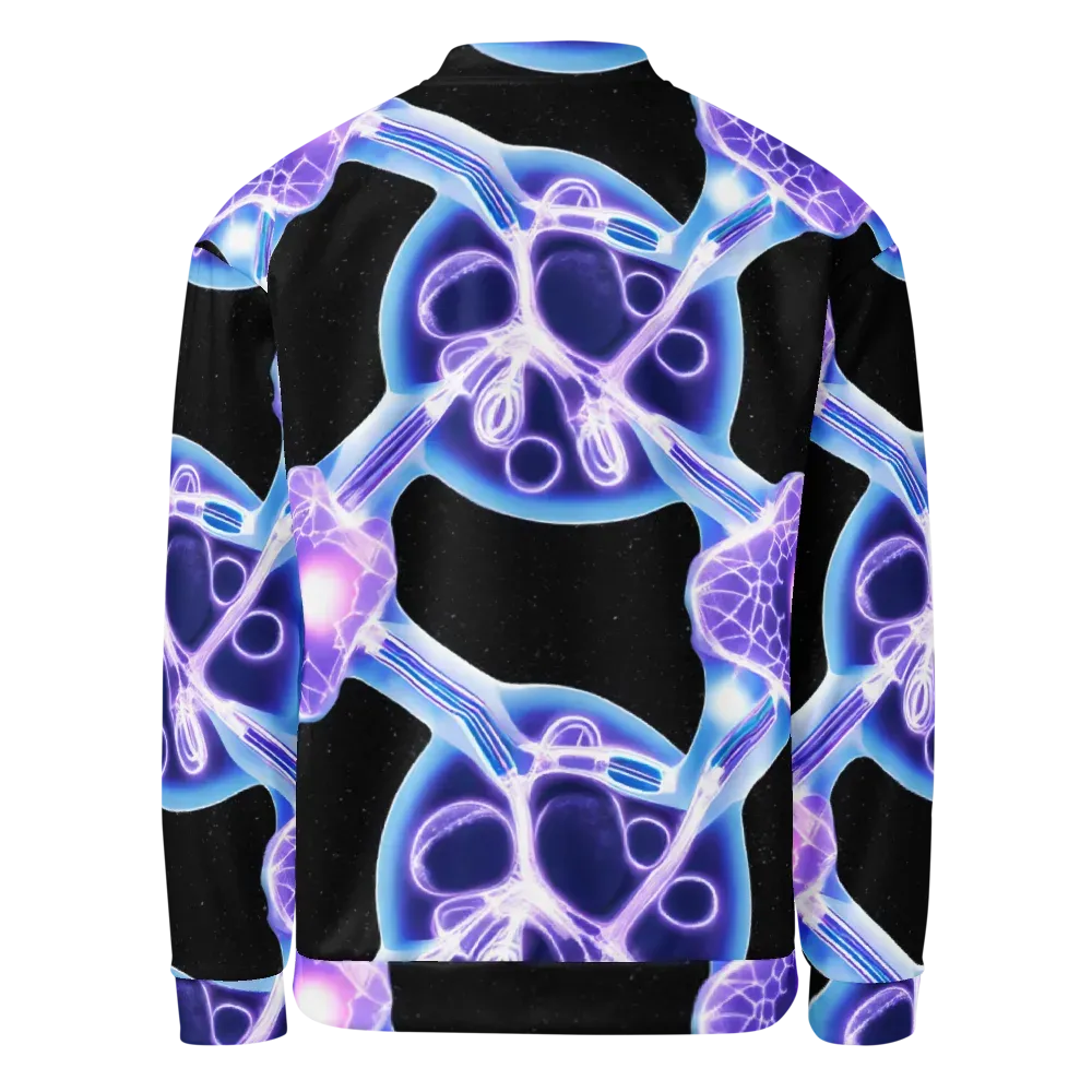 Neon Cellscape on Bomber Jacket — Back