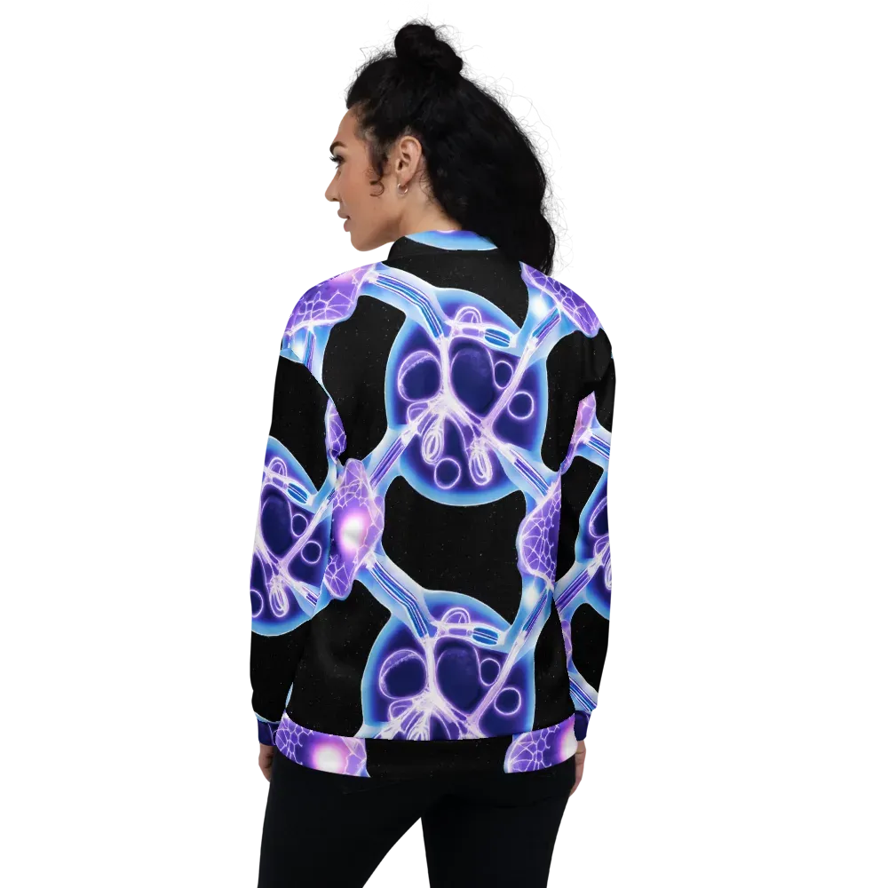 Neon Cellscape on Bomber Jacket — Back
