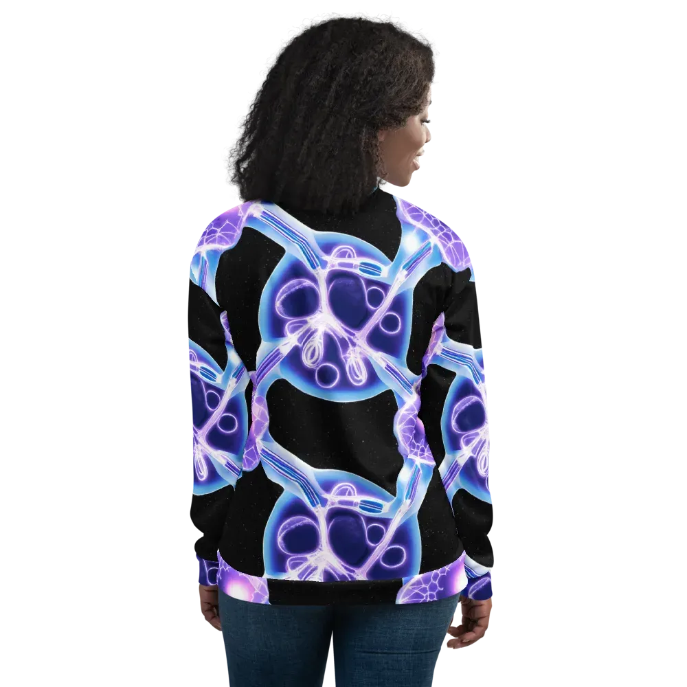 Neon Cellscape on Bomber Jacket — Back