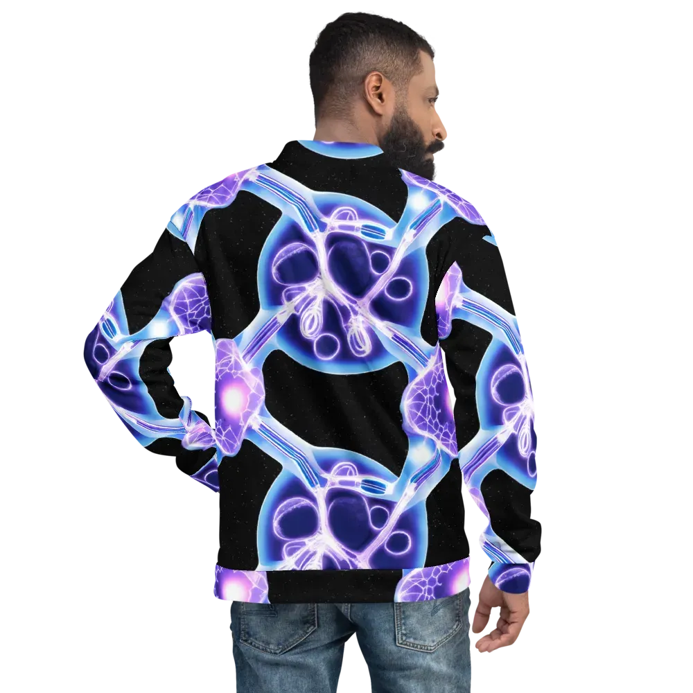 Neon Cellscape on Bomber Jacket — Back