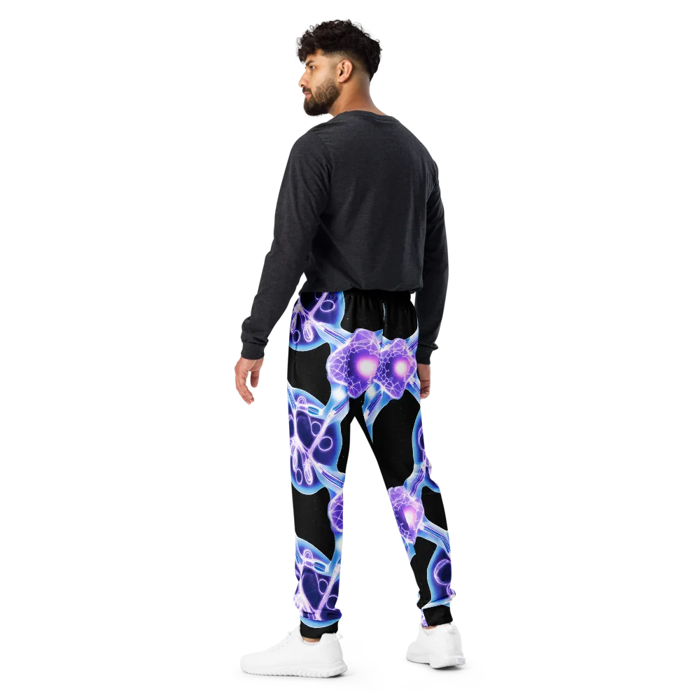 Neon Cellscape on Men's Joggers — Back