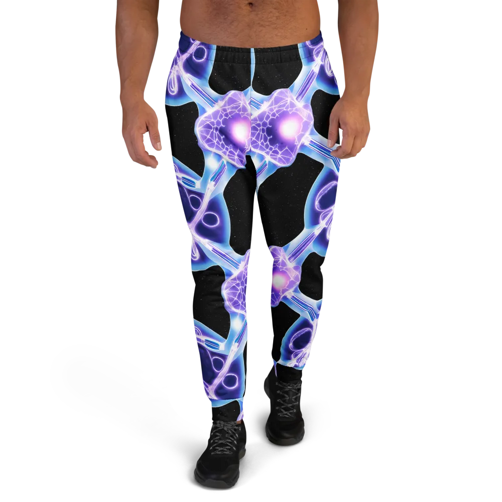 Neon Cellscape on Men's Joggers — Front