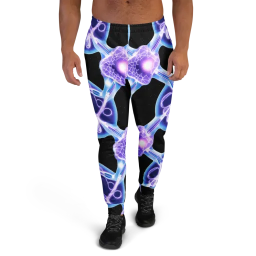 Neon Cellscape on a Men's Joggers