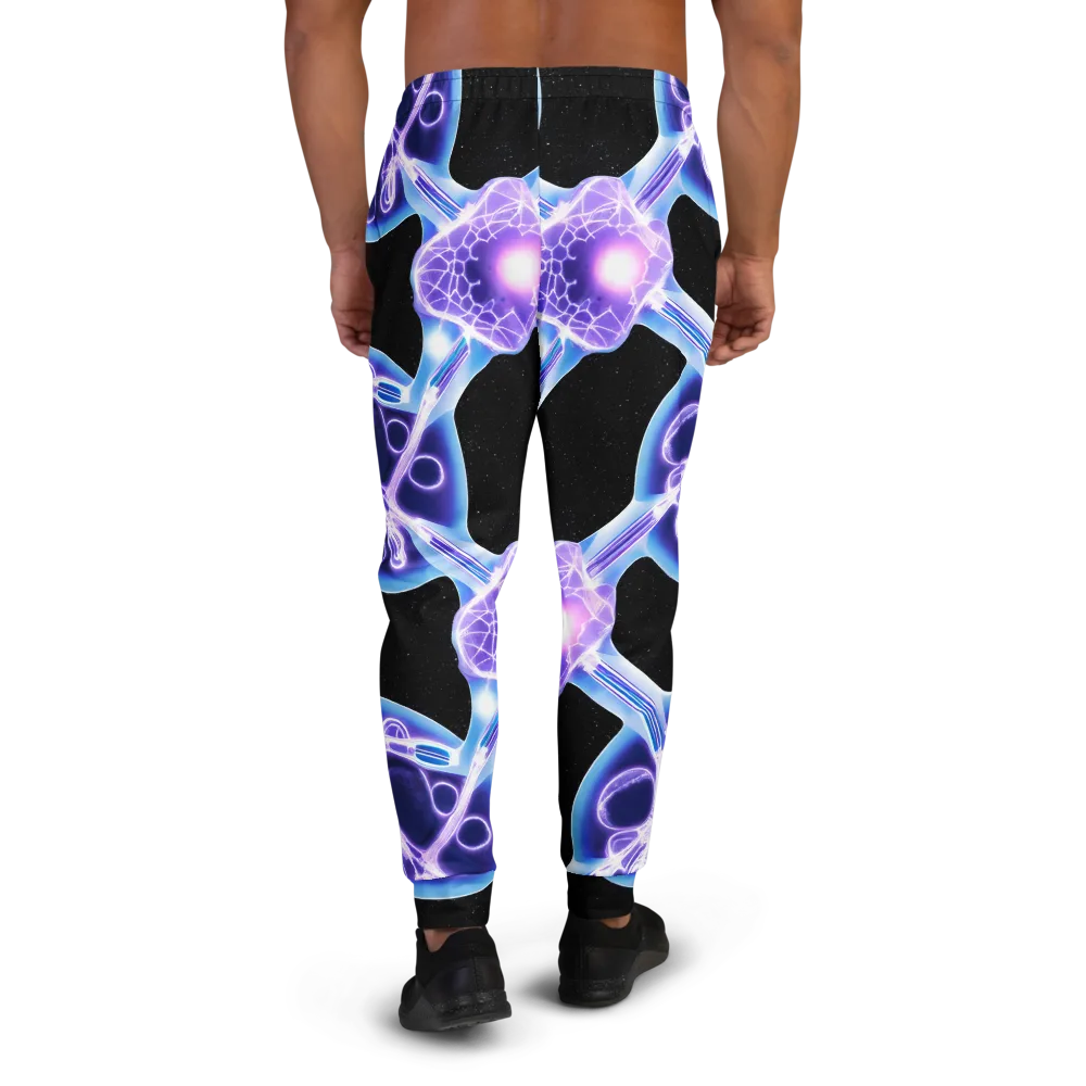 Neon Cellscape on Men's Joggers — Back