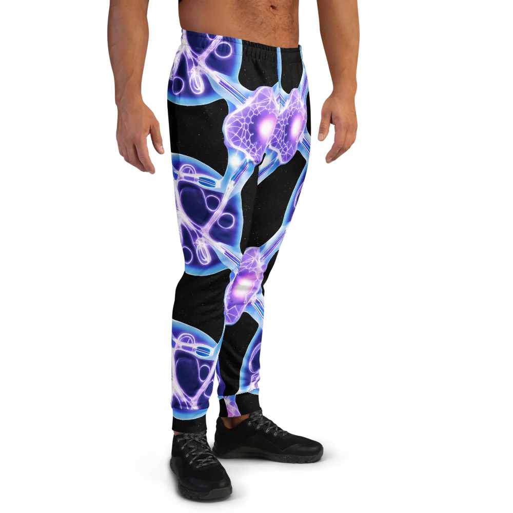 Neon Cellscape on Men's Joggers — Right