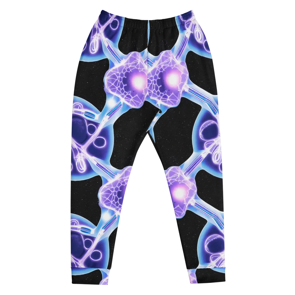 Neon Cellscape on Men's Joggers — Front