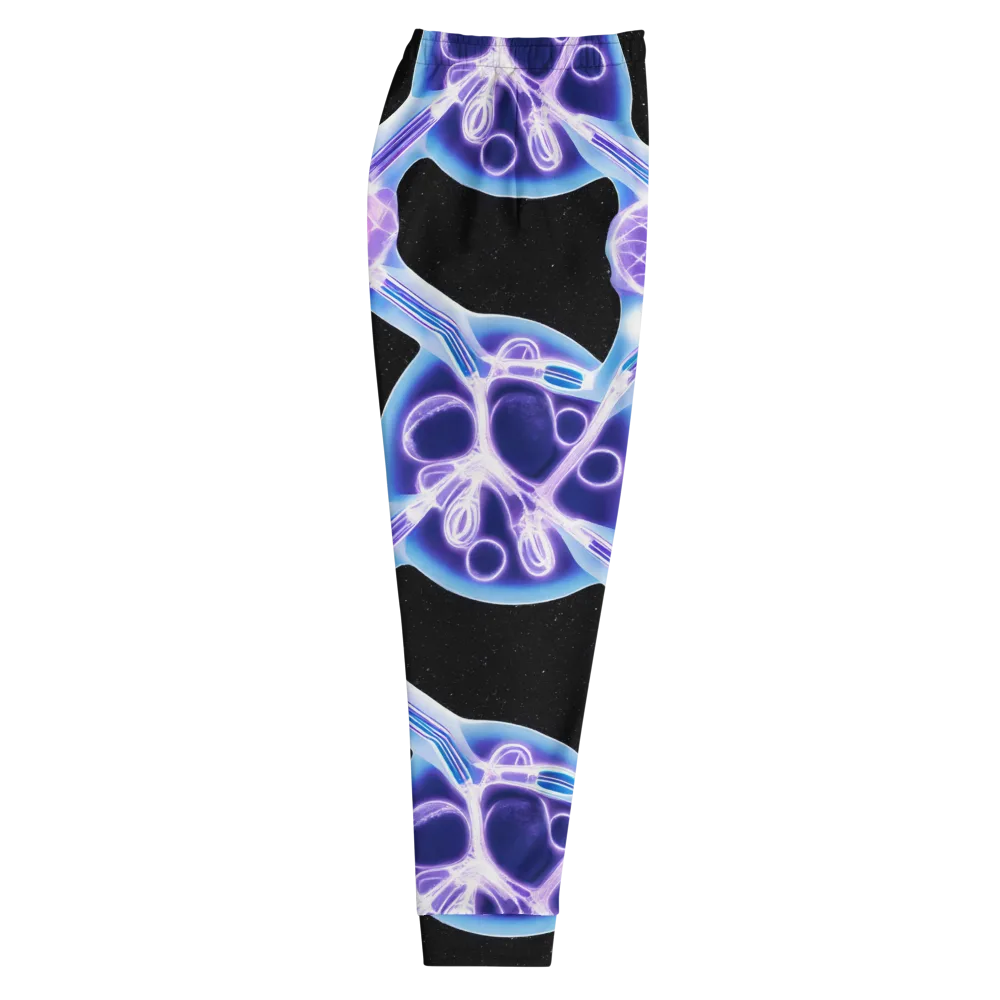 Neon Cellscape on Men's Joggers — Right