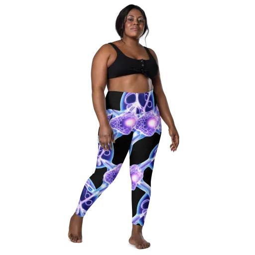 Neon Cellscape on a Leggings with Pockets