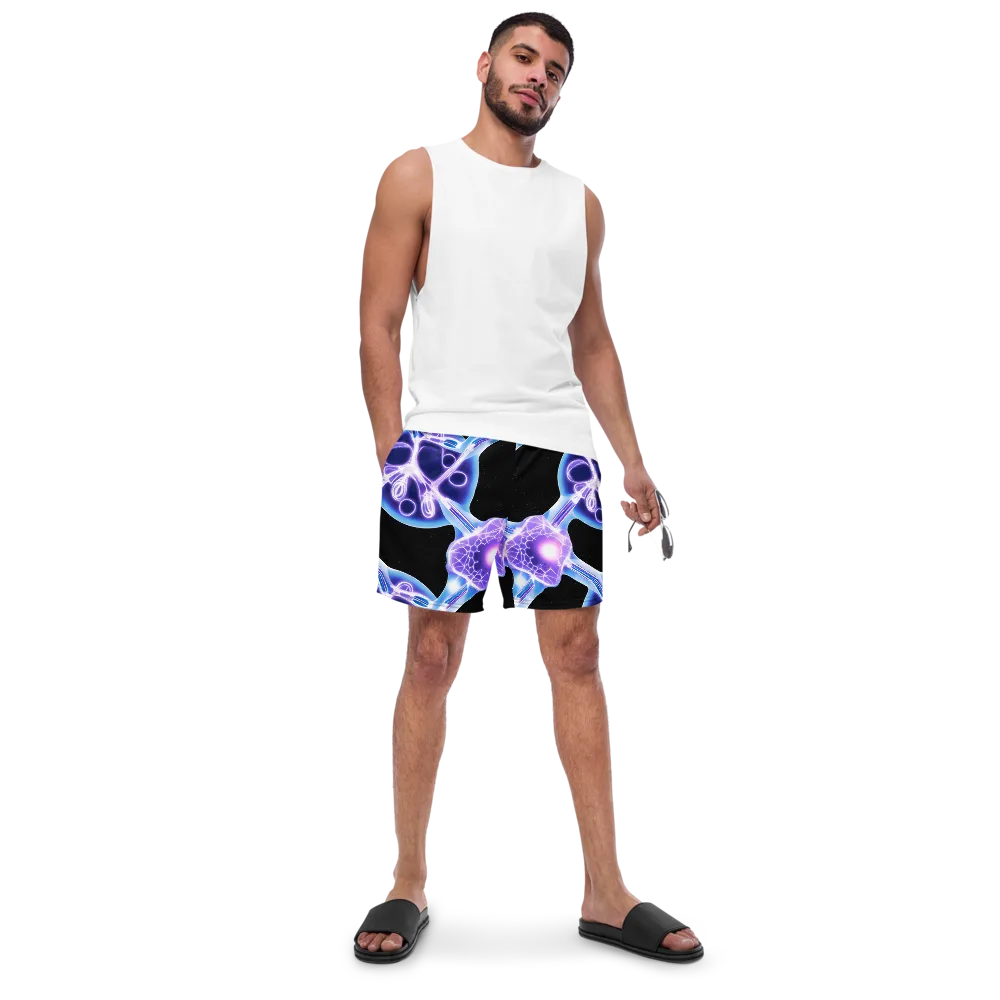 Neon Cellscape on Swim Trunks — Front