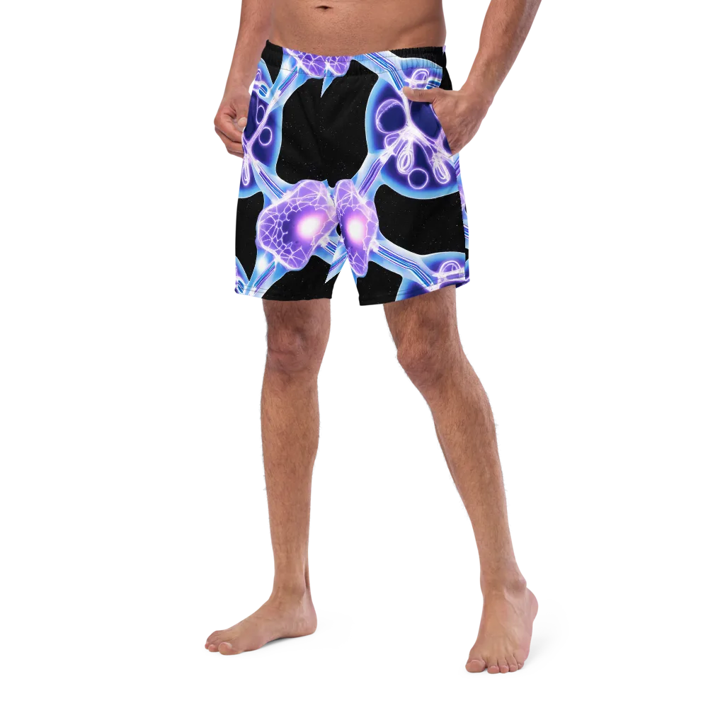 Neon Cellscape on Swim Trunks — Left Front