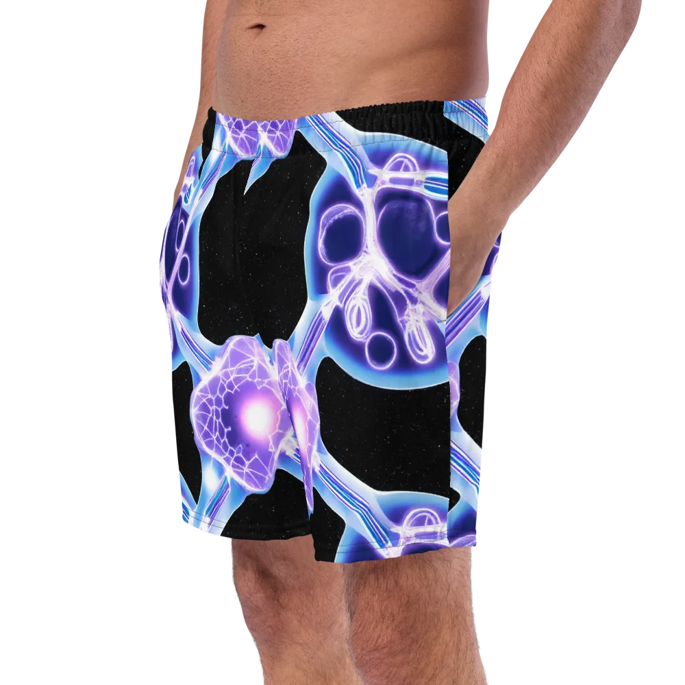 Neon Cellscape on Swim Trunks — Left Front