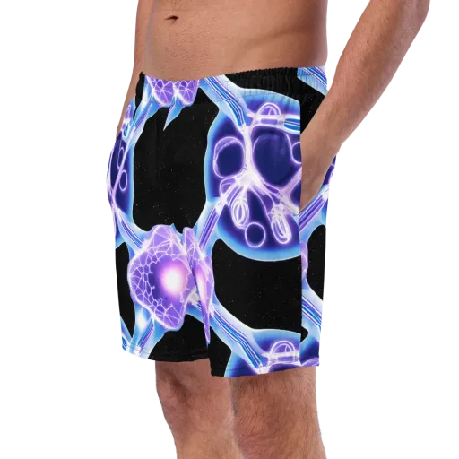Neon Cellscape on a Swim Trunks
