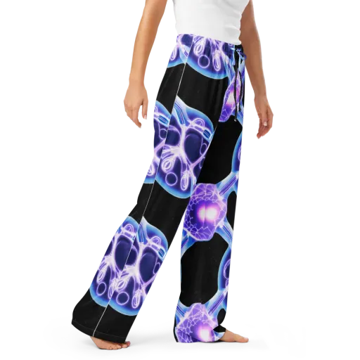 Neon Cellscape on a Women's Pajama Pants