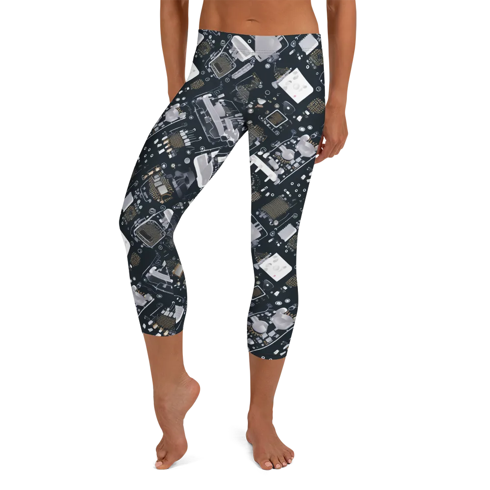 Circuit Noir on Capri Leggings — Front