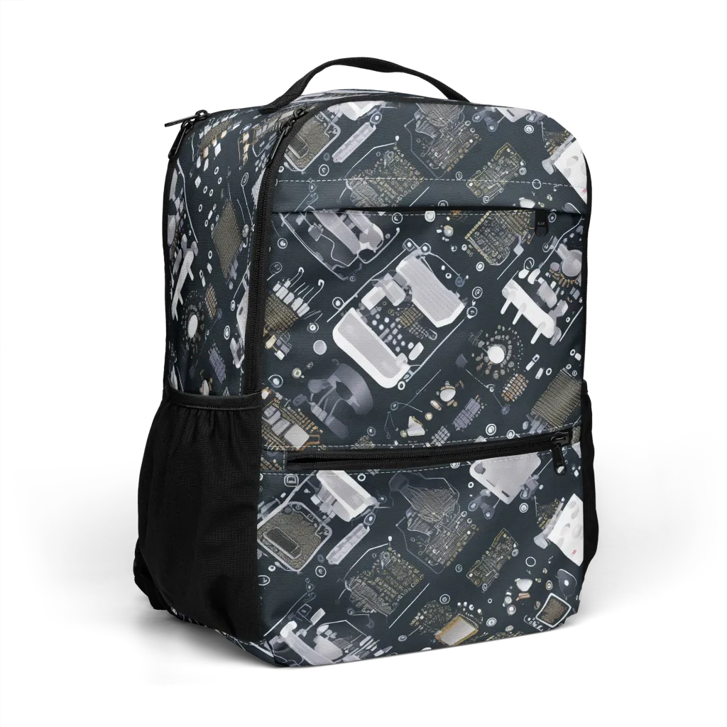 Circuit Noir on Utility Backpack — Right Front
