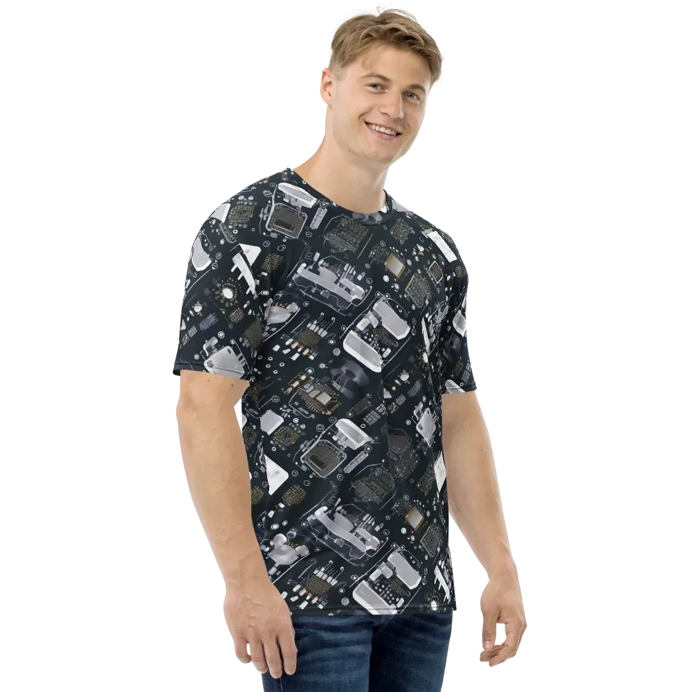 Circuit Noir on Men's Crew Neck T-Shirt — Right