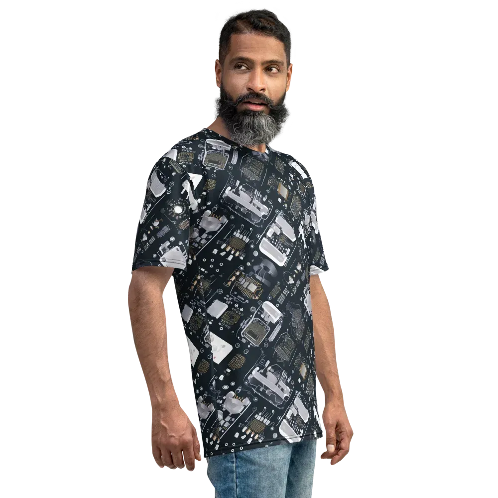 Circuit Noir on Men's Crew Neck T-Shirt — Right