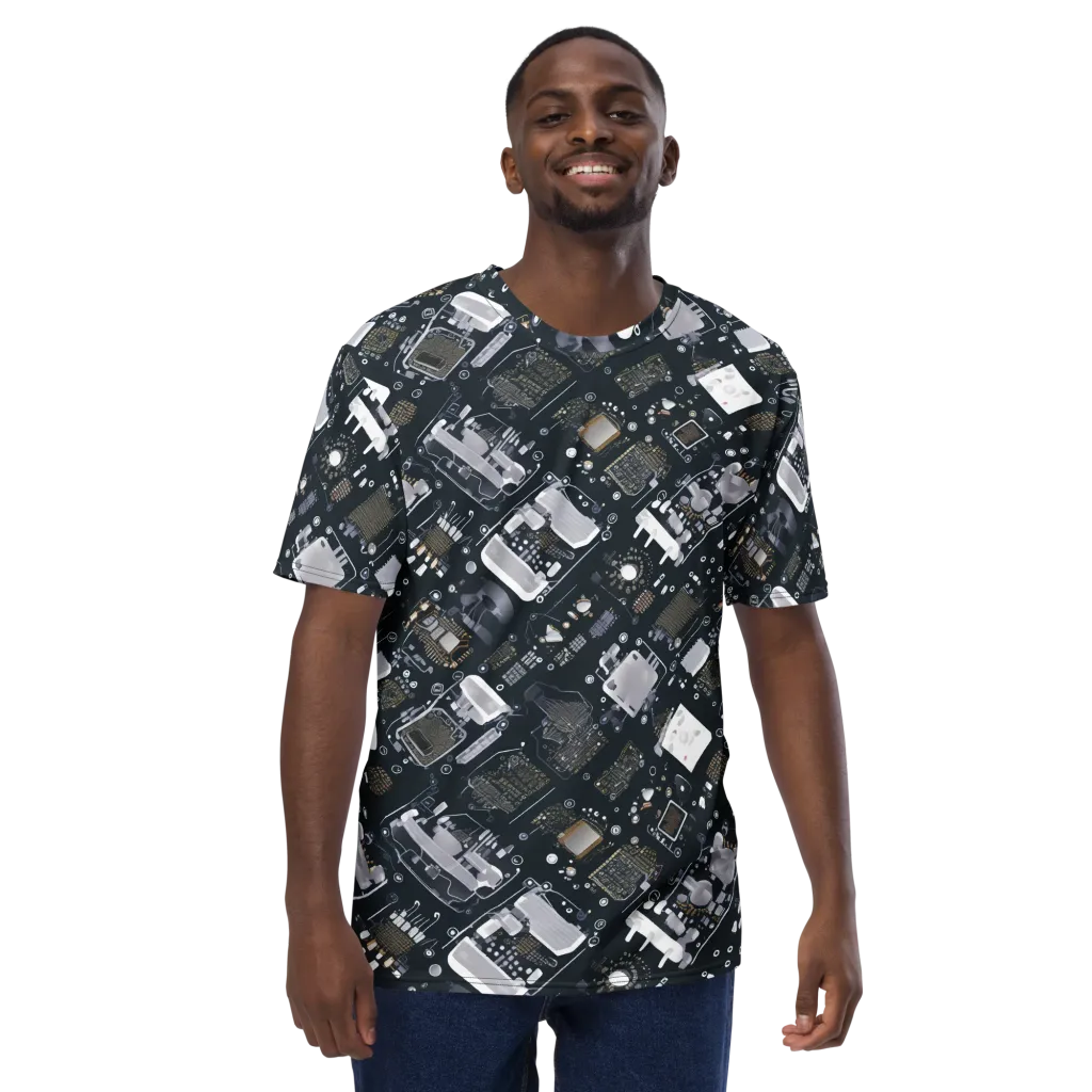 Circuit Noir on Men's Crew Neck T-Shirt — Front