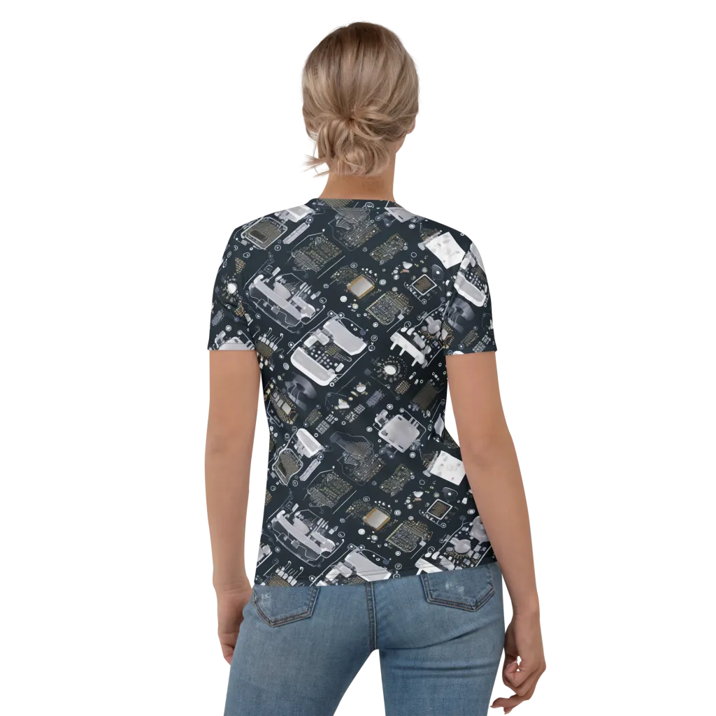Circuit Noir on Women's Crew Neck T-Shirt — Back