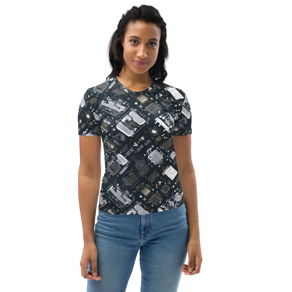 Circuit Noir on Women's Crew Neck T-Shirt — Front