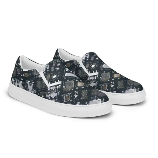 Circuit Noir on a Men's Slip-On Canvas Shoes