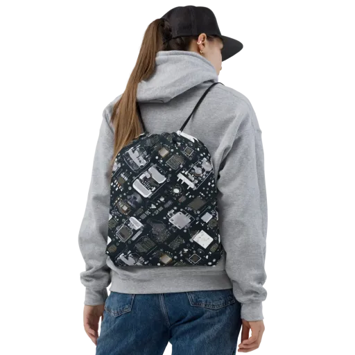Circuit Noir on a Drawstring Bag