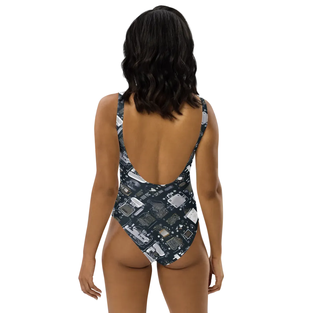Circuit Noir on One-Piece Swimsuit — Back