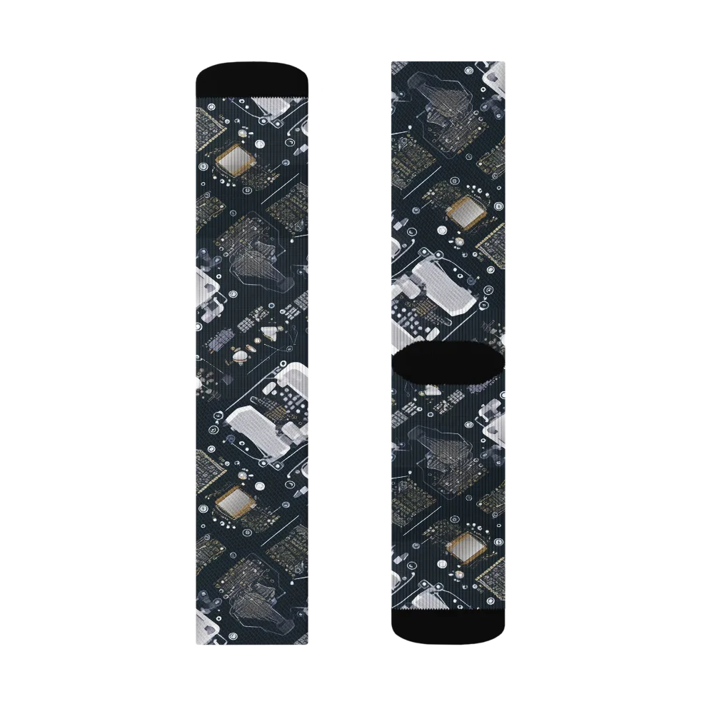 Circuit Noir on Socks — Left Sock
