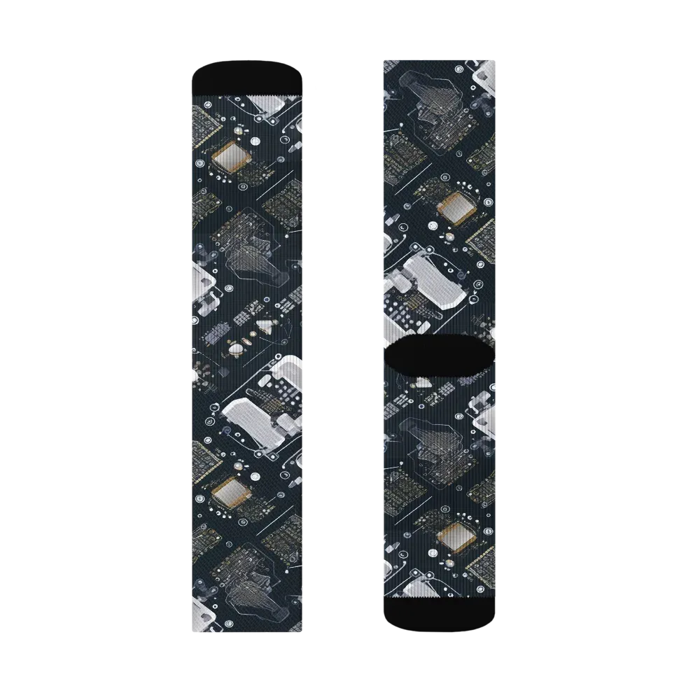 Circuit Noir on Socks — Right Sock