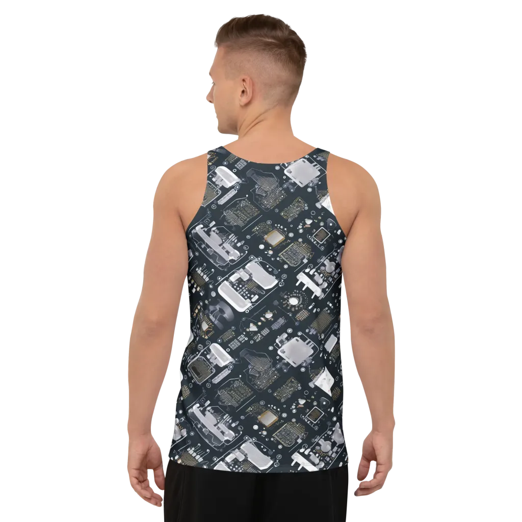 Circuit Noir on Men's Tank Top — Back