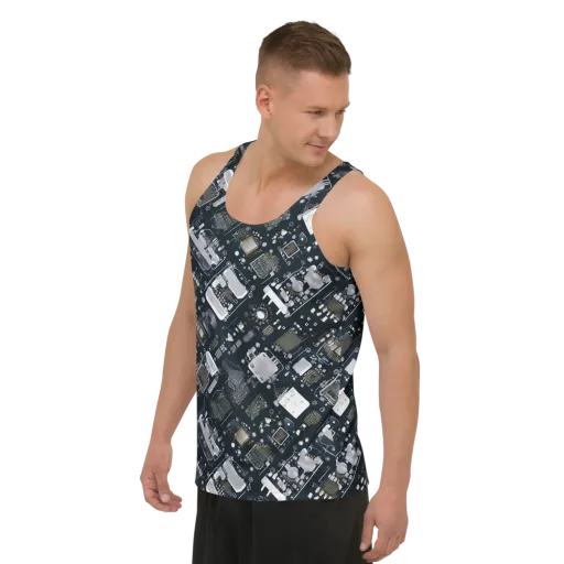 Circuit Noir on a Men's Tank Top