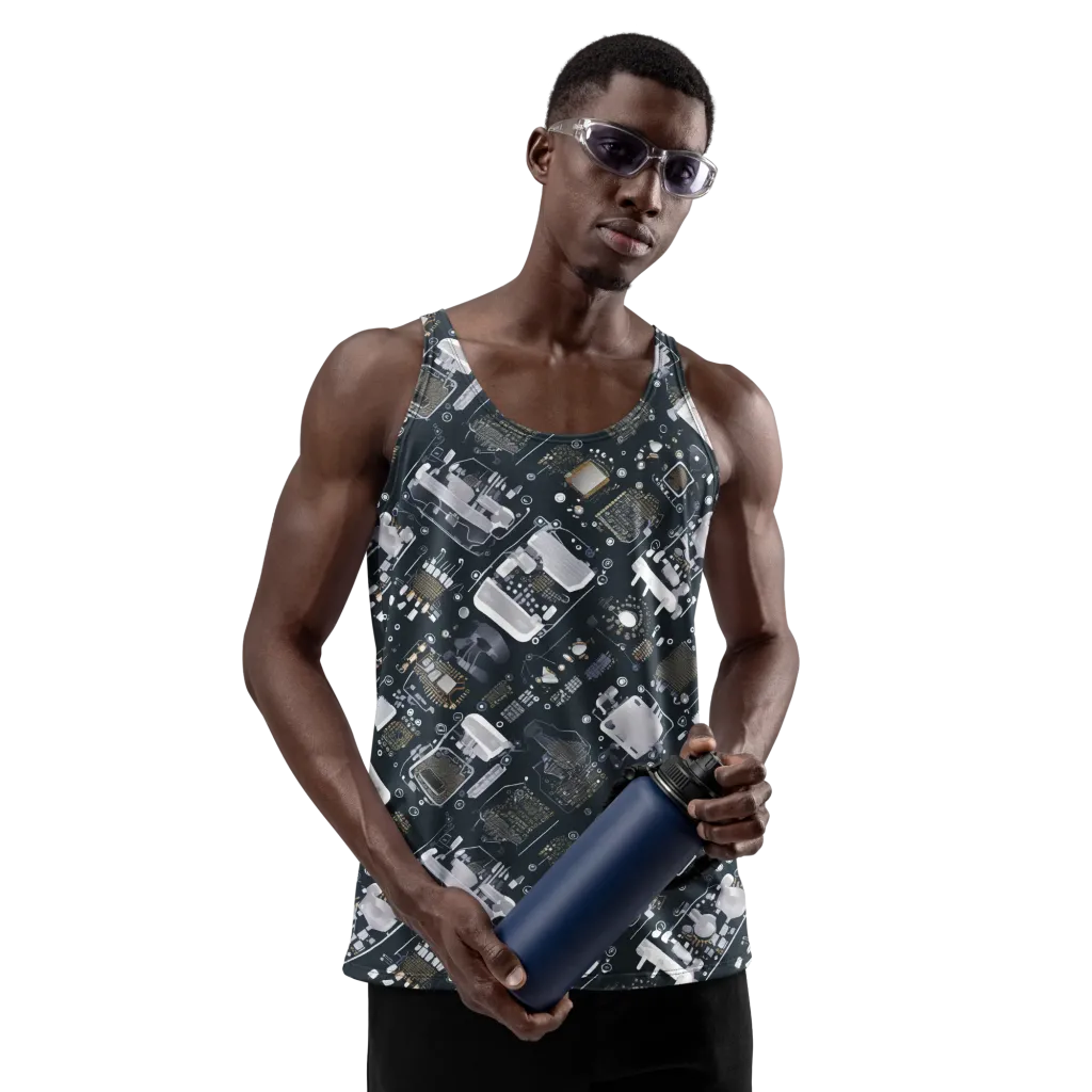 Circuit Noir on Men's Tank Top — Front