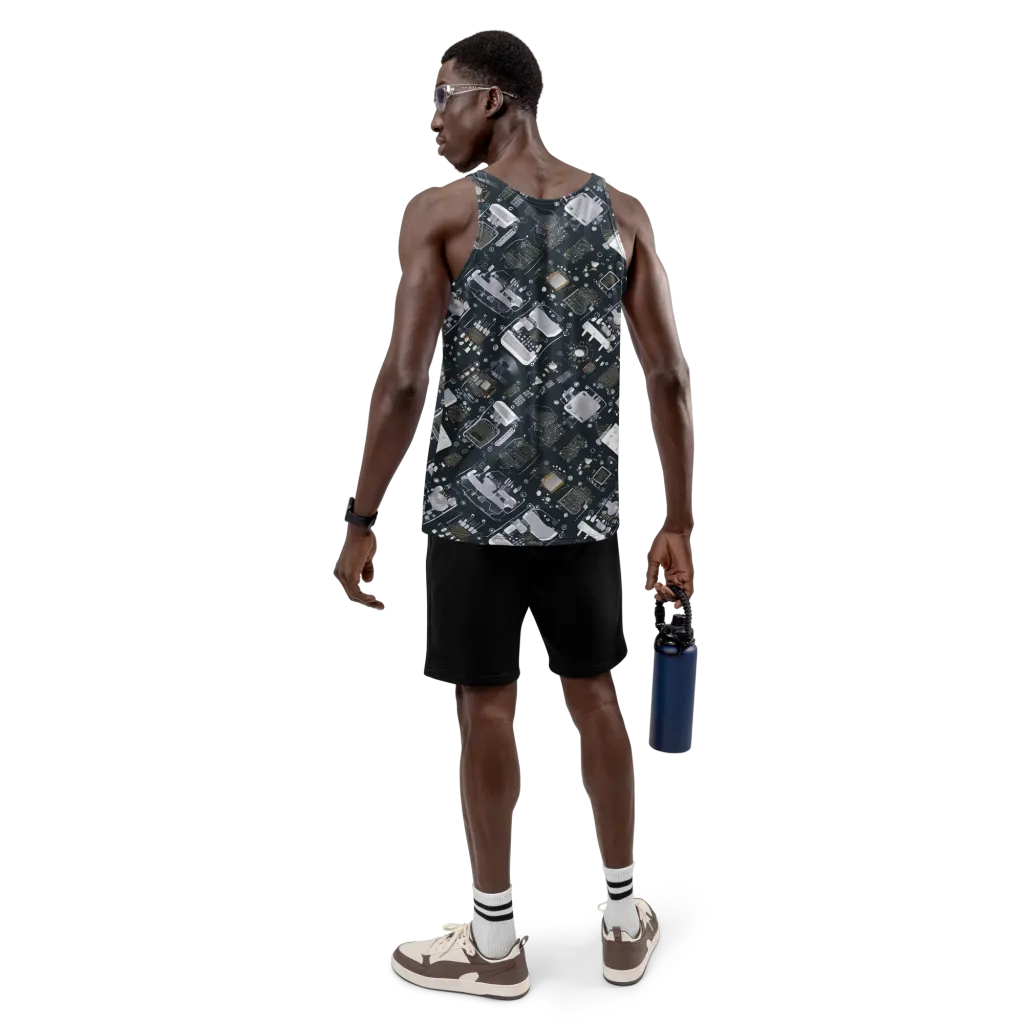Circuit Noir on Men's Tank Top — Back