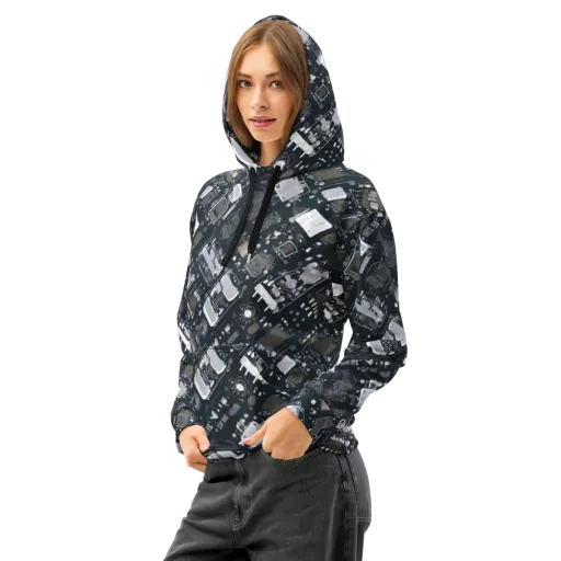 Circuit Noir on a Cotton Hoodie
