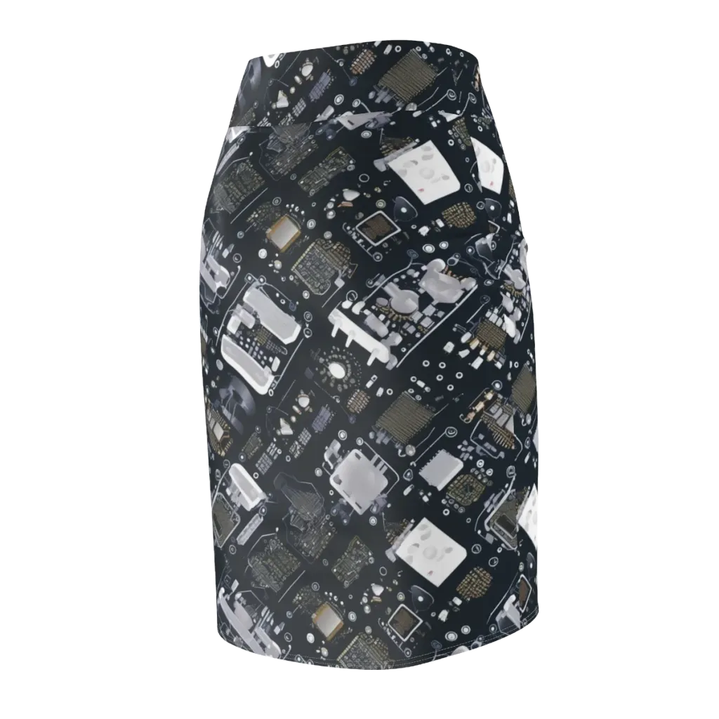 Circuit Noir on Pencil Skirt — Back Side