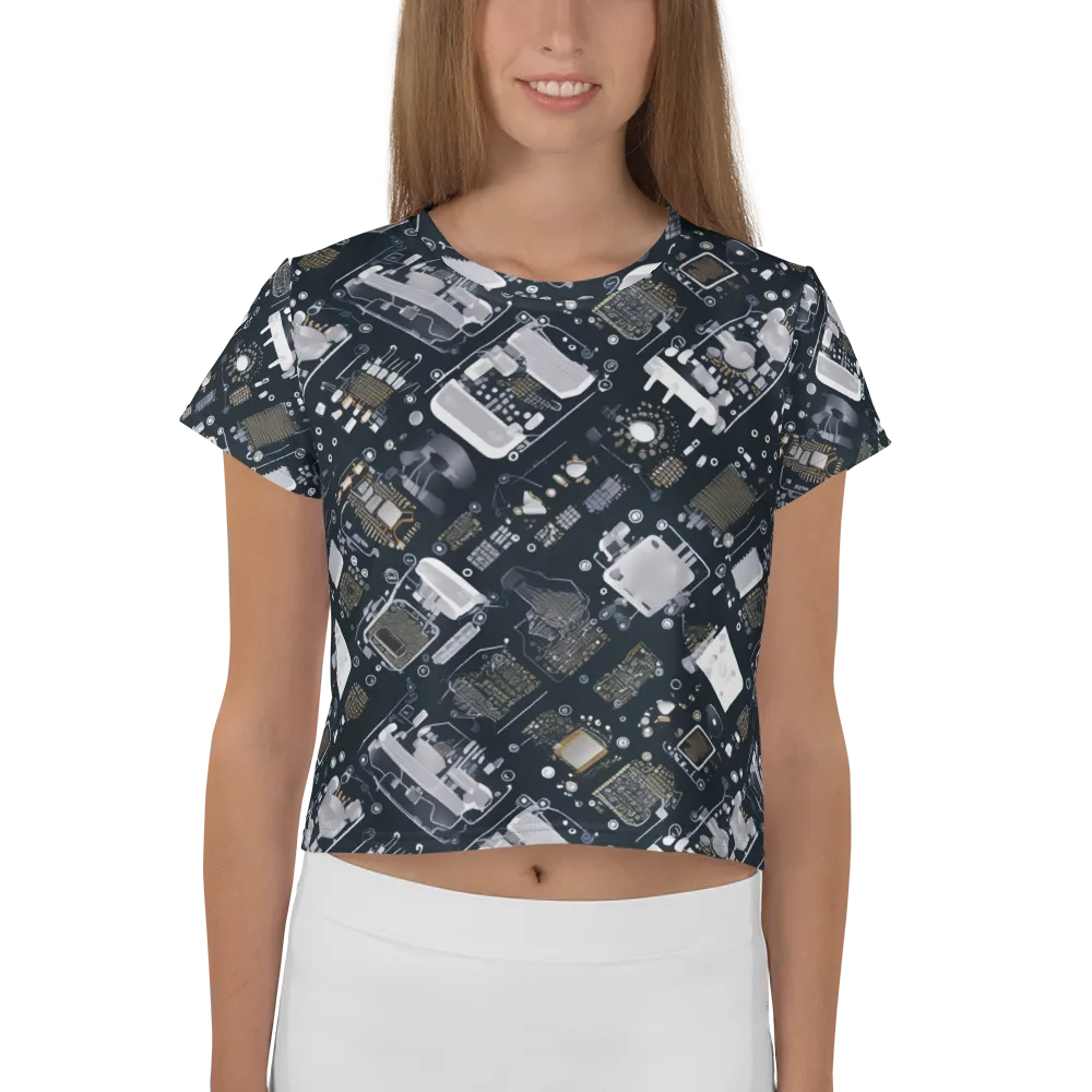 Circuit Noir on Crop Tee — Front