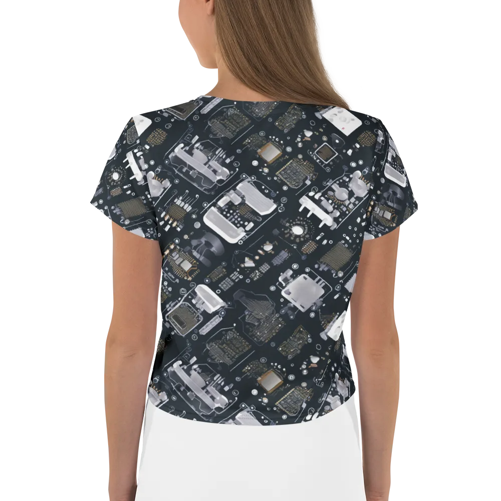 Circuit Noir on Crop Tee — Back