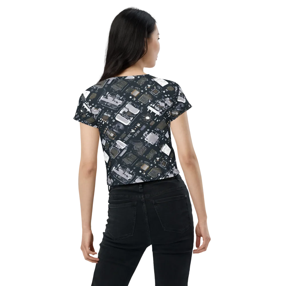Circuit Noir on Crop Tee — Back