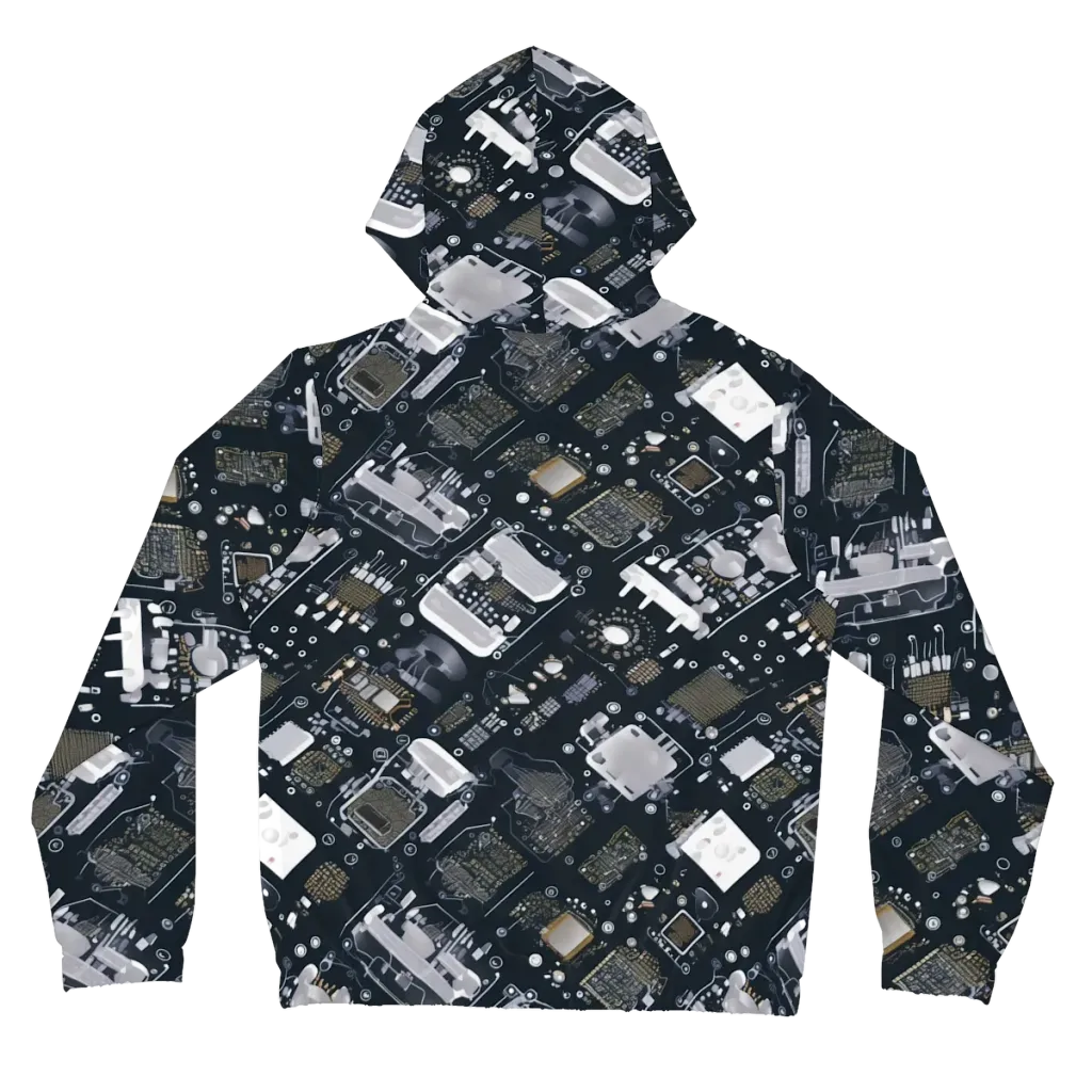 Circuit Noir on Women's Full-Zip Hoodie — Back