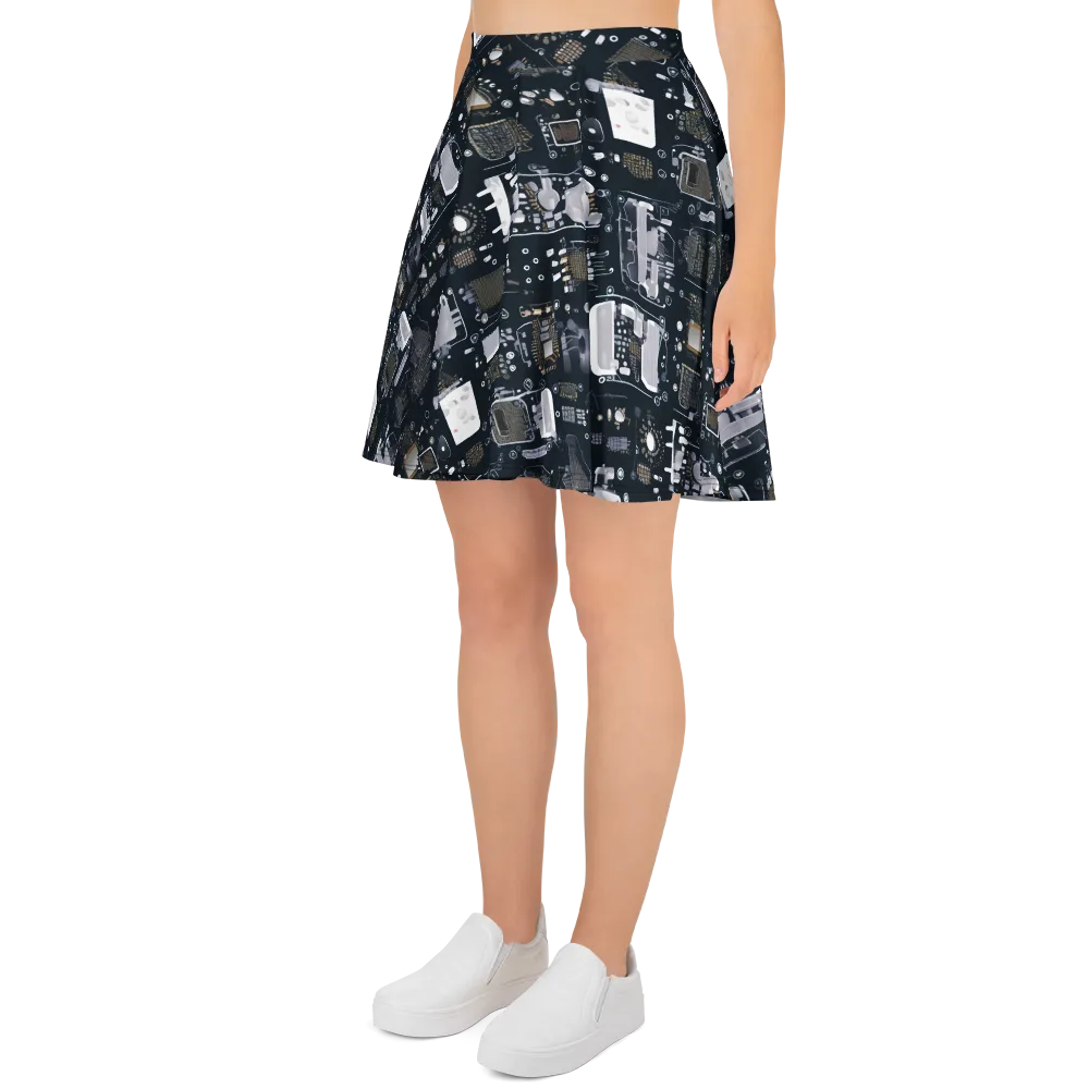 Circuit Noir on Skater Skirt — Left