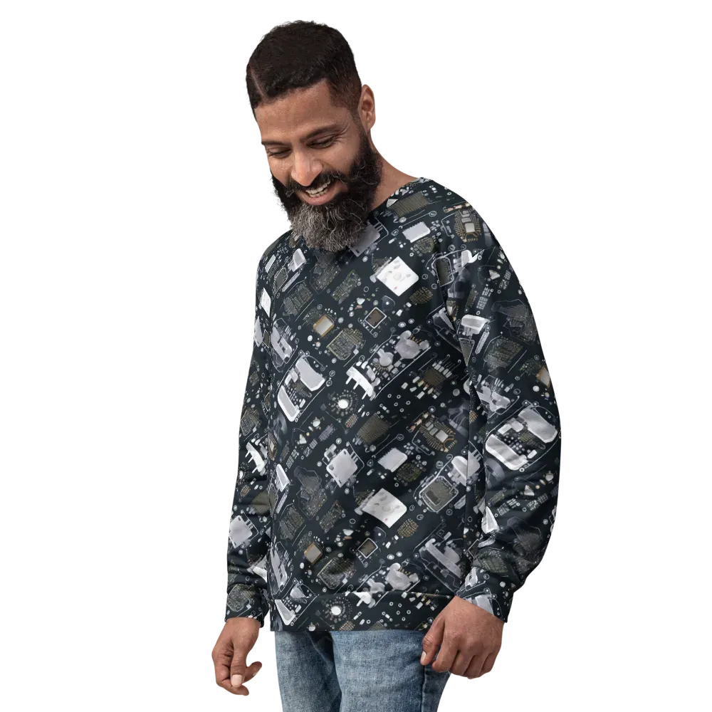 Circuit Noir on Sweatshirt — Left Front