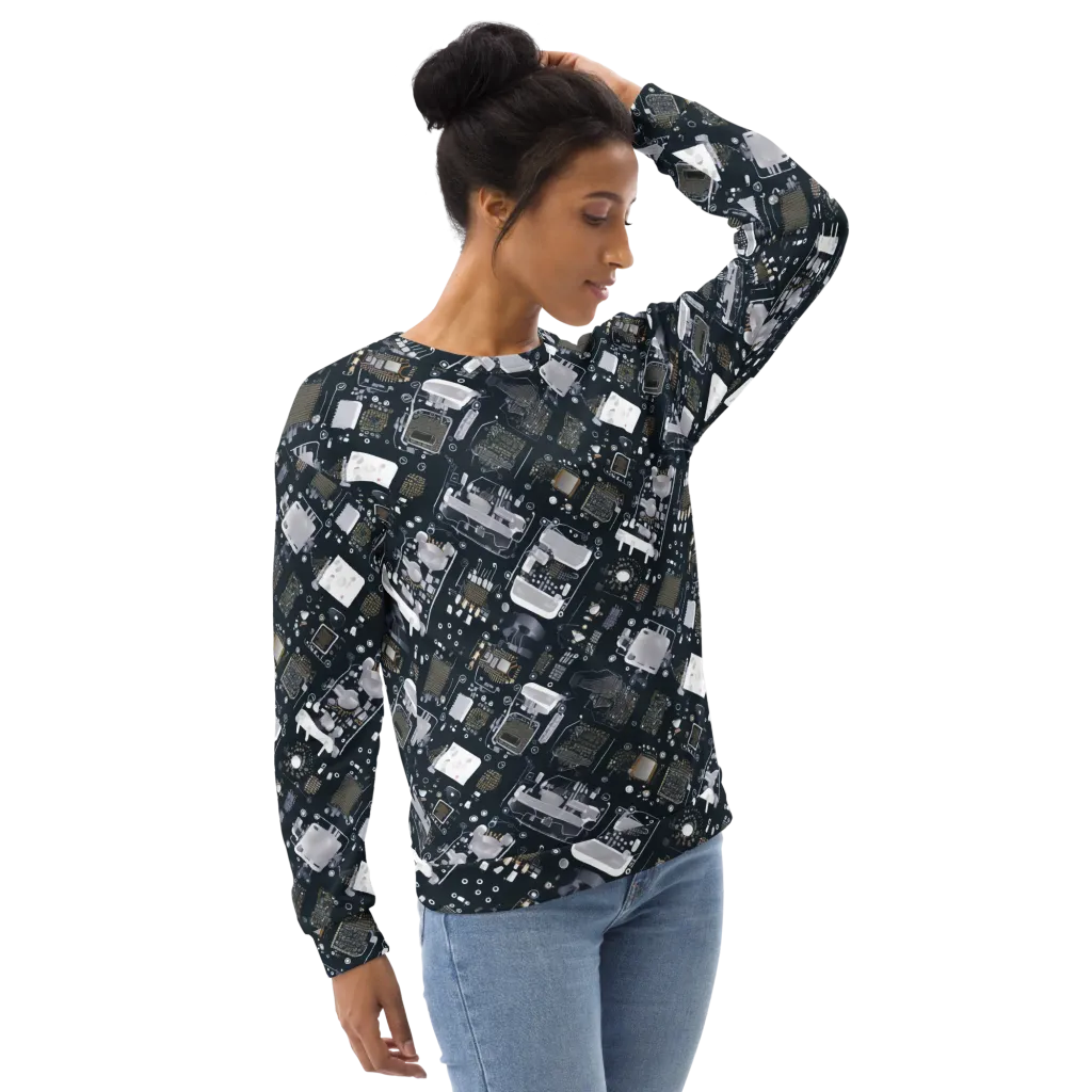 Circuit Noir on Sweatshirt — Right Front