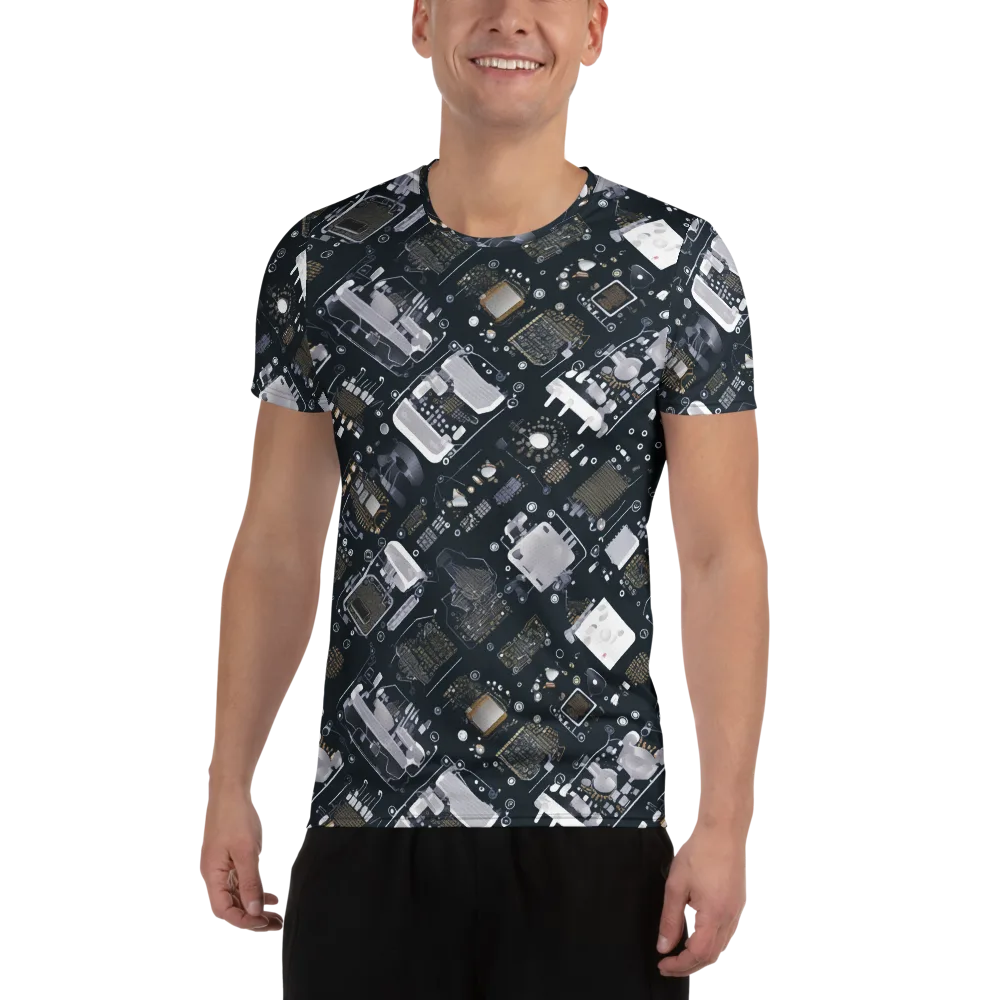 Circuit Noir on Men's Athletic T-Shirt — Front