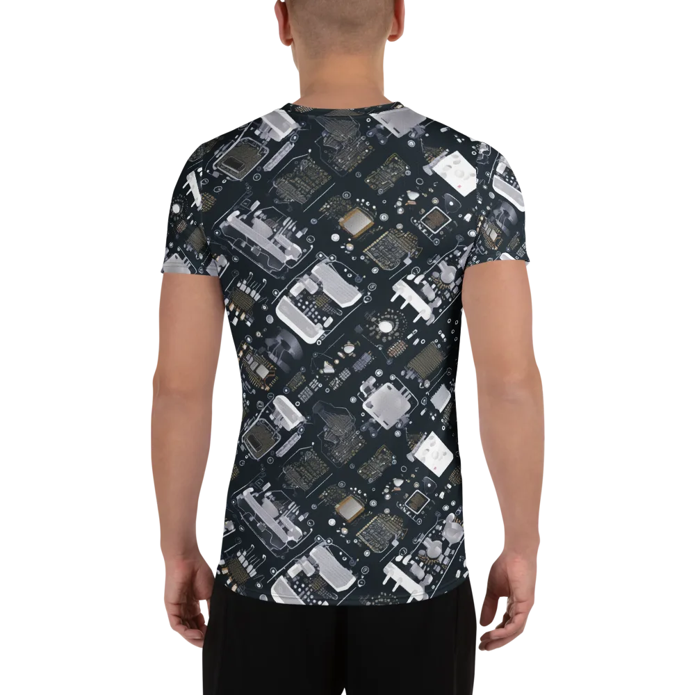 Circuit Noir on Men's Athletic T-Shirt — Back