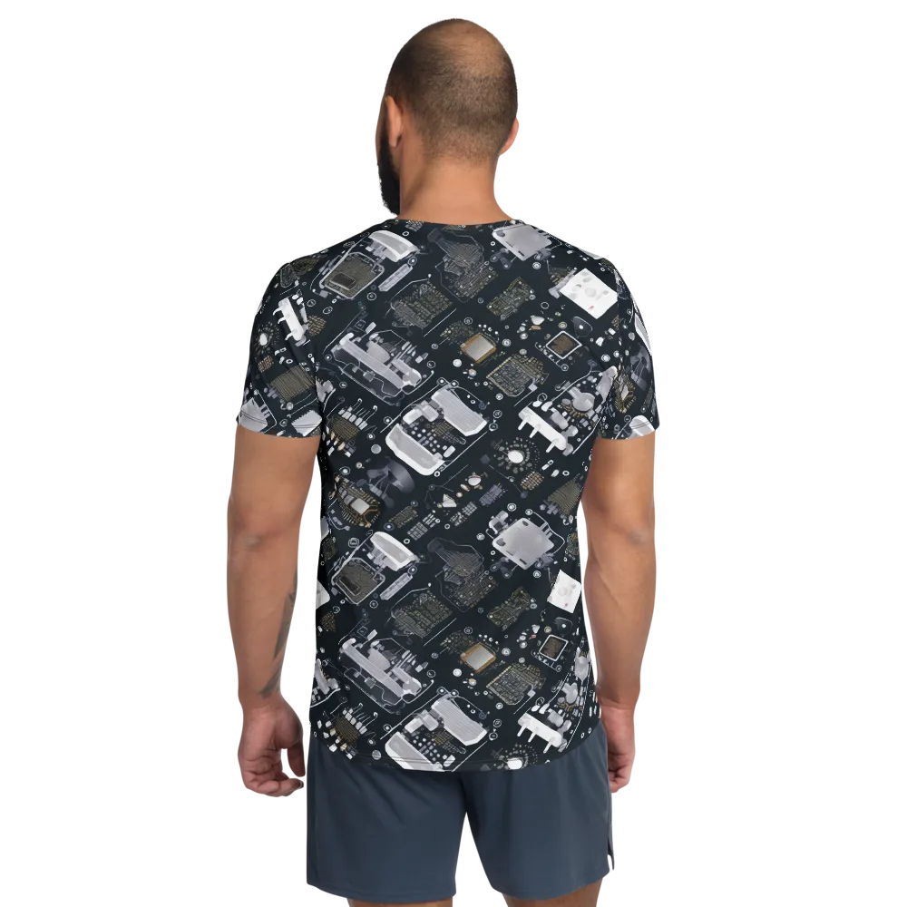 Circuit Noir on Men's Athletic T-Shirt — Back