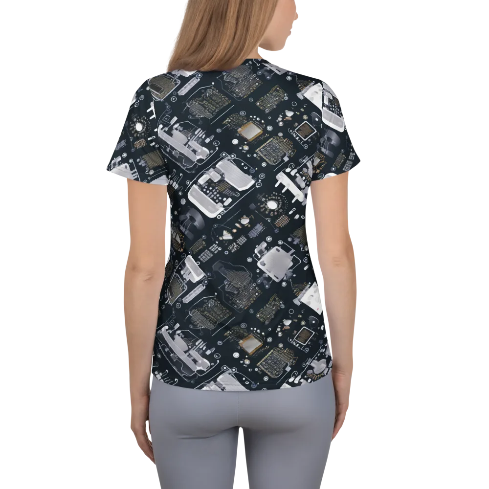 Circuit Noir on Women's Athletic T-Shirt — Back