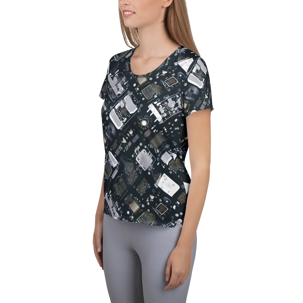 Circuit Noir on Women's Athletic T-Shirt — Left