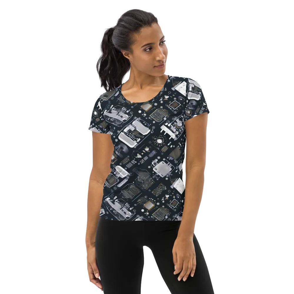 Circuit Noir on Women's Athletic T-Shirt — Front